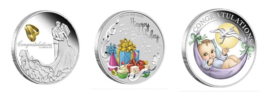 Банк УРАЛСИБ предлагает новые памятные серебряные монеты «С Днем рождения», «Свадьба» и «Новорожденный»