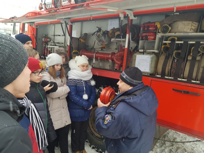 Урок пожарной безопасности для школьников Монино