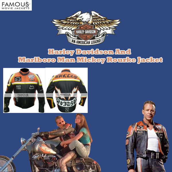 Harley Davidson And Marlboro Man Micky Rourke Jacket