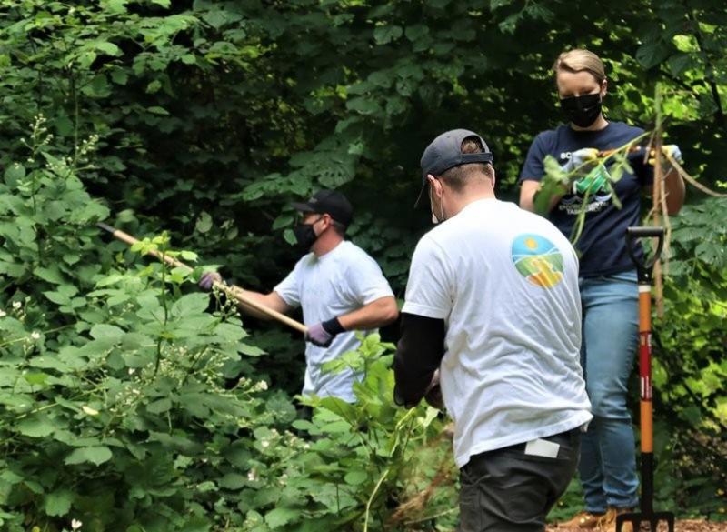 Саентологические волонтеры приняли участие в озеленении парка Киннир в Сиэтле в Всемирный день доброты.